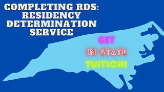 Completing RDS for In-State Tuition