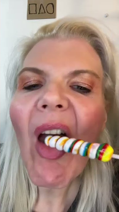 ASMR lollipop on a stick sucking & teeth Sounds Mukbang #shorts #youtubeshorts