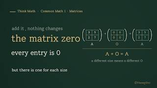 Why Does the All-Zero Matrix Behave Just Like 0 | Think Math · Matrices ⑦