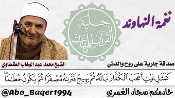 روائع صاحب الصوت الحنون الشيخ محمد عبد الوهاب الطنطاوي (نغمة النهاوند) التلاوة كاملة 👇👇👇