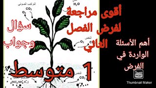 مراجعة شاملة لفرض الفصل الثاني /علوم/أولى متوسط