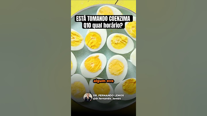 Coenzima Q10 ! Aprenda o horário de tomar. Dr.Fernando Lemos