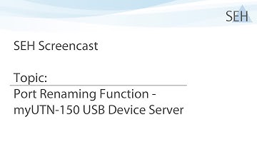myUTN-150 - Port Renaming Function