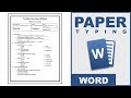 How To Create Exam Paper In Ms Word Urdu/Hindi