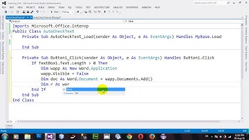 How to Auto Check Spelling Word in VB NET 2012