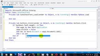 How to Auto Check Spelling Word in VB NET 2012