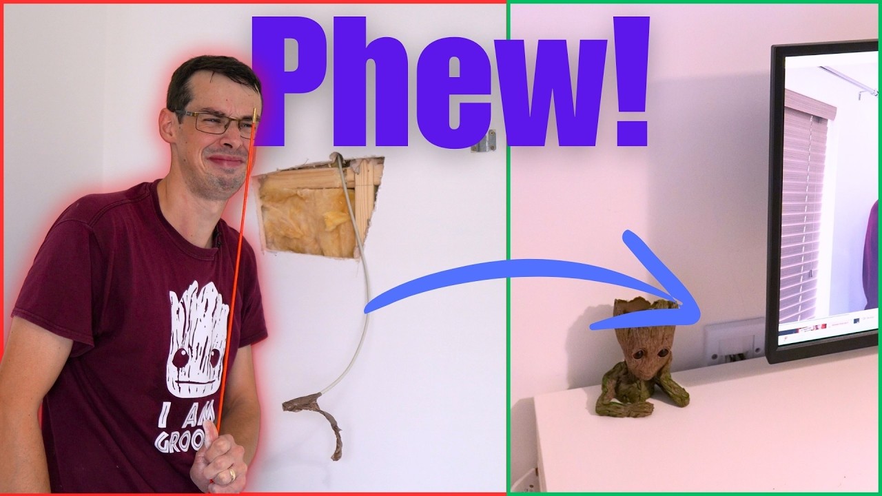 How To Neatly Run PC Cables Via Your Attic (HDMI/DisplayPort, USB ...