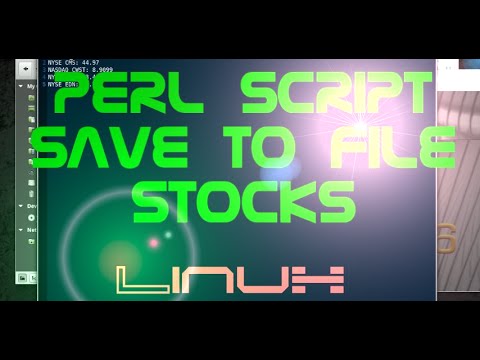 Saving Output Of Perl Script To File Script Example For Stocks On Linux