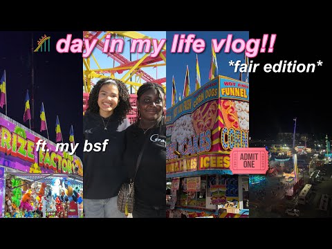FUN DAY IN MY LIFE VLOG *FAIR EDITION* rollercoaster, grwm, and more!!