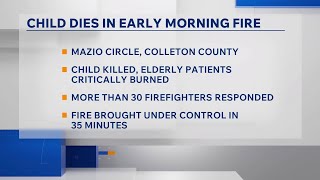 Child dies, 2 critically burned in Colleton County fire