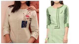 Make Plain Kurti Into Designer Wear,Stylish Patchwork Kurti Design Ideas