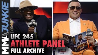 UFC 245 Athlete Panel   Fighters answer fans:media questions