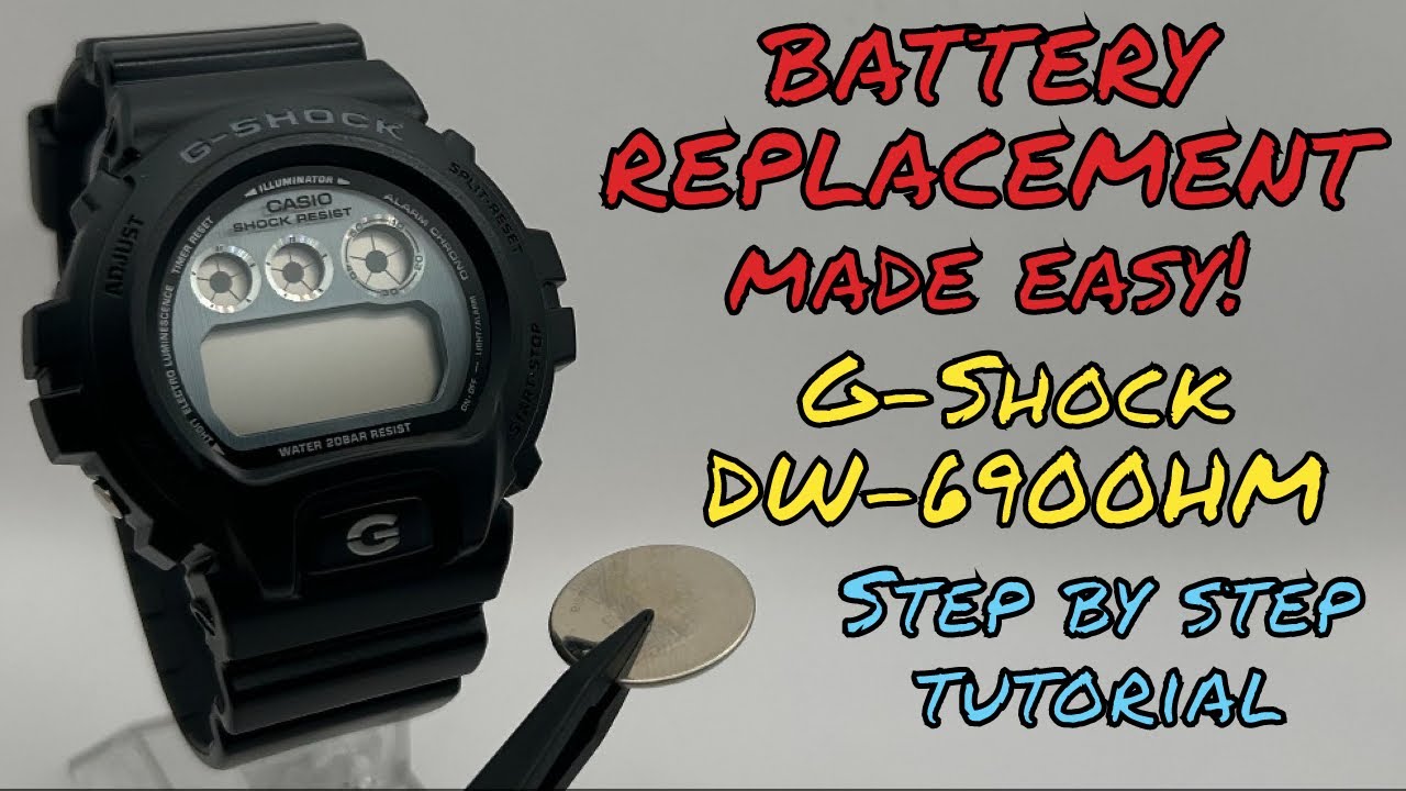 G-SHOCK RESIST DW-6900MM 1289 CASIO 電池切れ Replacing G Shock DW-6900HM Battery MADE EASY! Step By Step