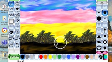 How to draw sunrise scene in Tuxpaint || best sunrise drawing