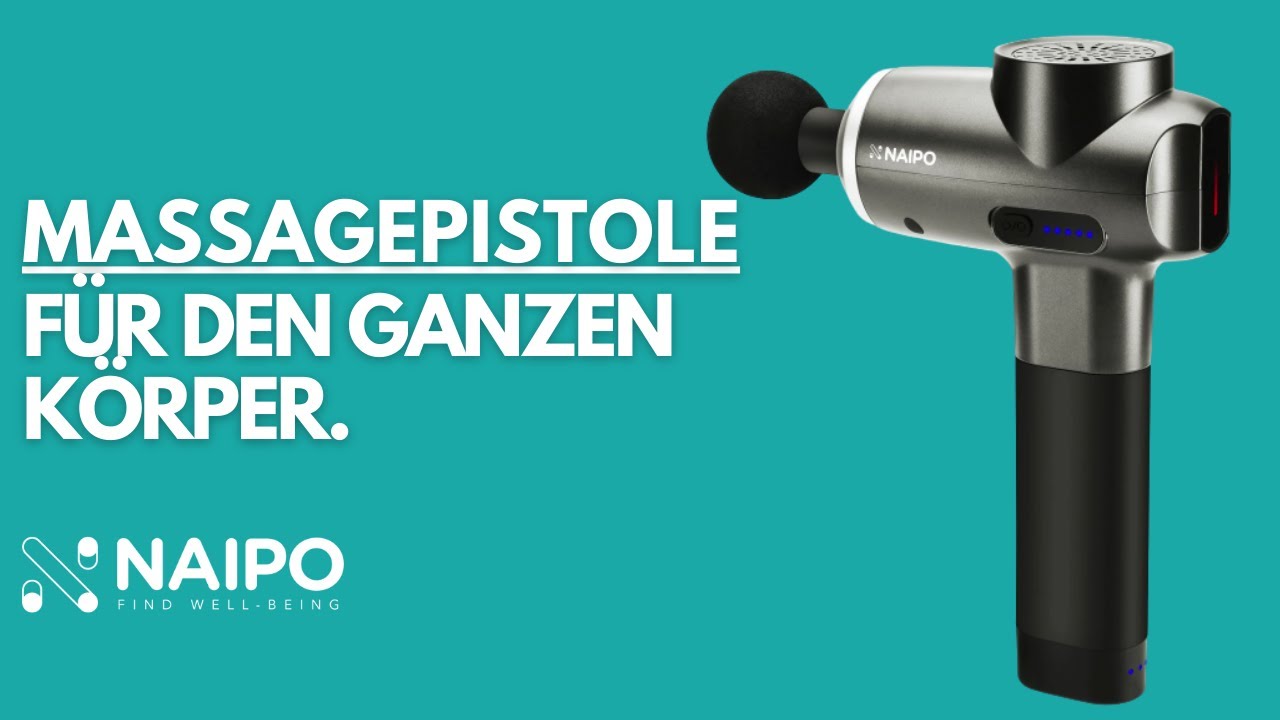 NAIPO Pro - Massagepistole, einstellbare Intensitt,