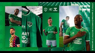 MAILLOT HOME KIDS VERT ASSE HUMMEL 2022 - 2023 - Boutique des Verts