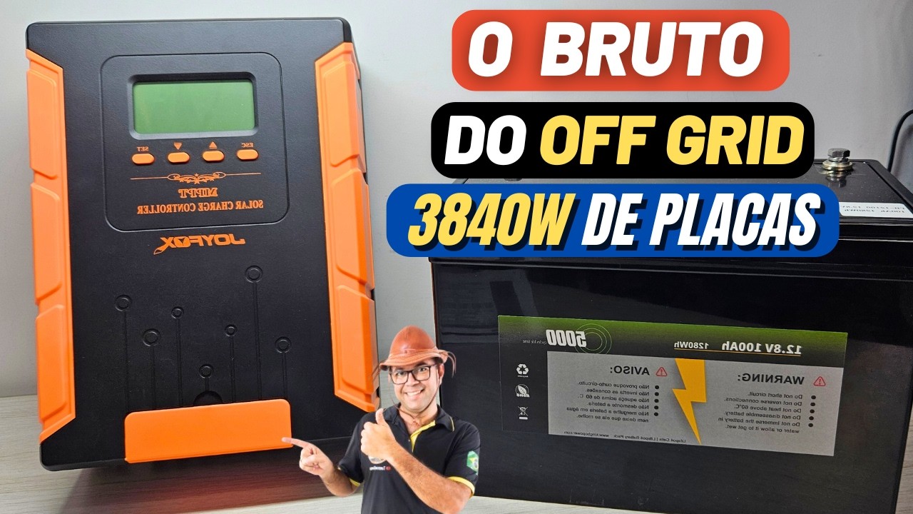 🔋MPPT JOYFOX  DE 80A e ☀️ 3840W em Placas Solares  BRUTO da Energia Solar Off Grid CM-80 JOYFOX