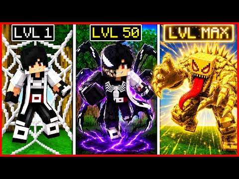 1000 HARI KITA DI ADOPSI JADI MOSTER LABA LABA VENOM DI DARI LEVEL 1 - LVL 999 DI MINECRAFT!