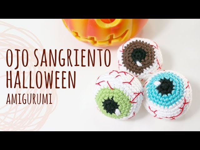 Aramela*Artesanías: Ojos amigurumi zombie (con patrón y video tutorial)