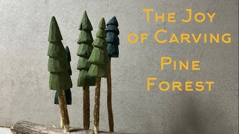 How to Whittle Trees | Tree Carving | Beginner Woodcarving Project | Whittling a forest