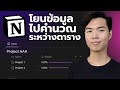 ดึงข้อมูลมาคำนวณระหว่างตารางด้วย Notion Rollup
