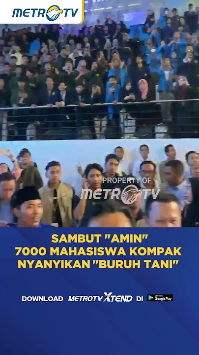 Menyambut Kedatangan 'AMIN' 7000 Mahasiswa Kompak Nyanyikan Lagu 'Buruh Tani' di DBL Arena #shorts