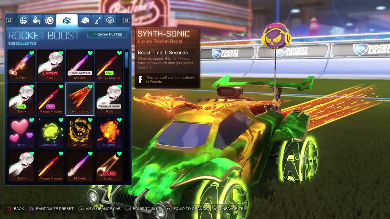 Rocket League Synth-Sonic Boost
