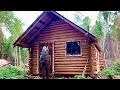 Remote Off Grid Log Cabin: Solo Wilderness Trip