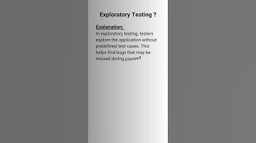 Exploratory testing ? #testengineer #education #manualtesting #interviewtips