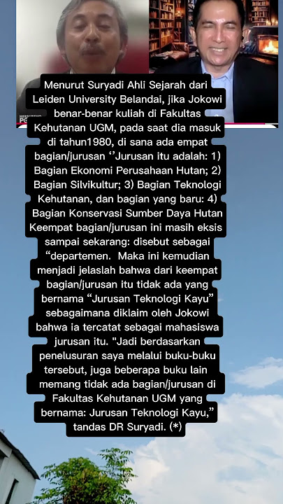 Temuan Dari Ahli Sejarah Leiden University Belanda, Tak Ada Jurusan Tehnologi Kayu di UGM#shorts