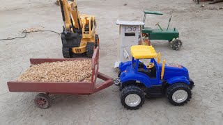 Diy Mini Tractor Trolley loading With Wheat Farsh New Technology Science Project @Mini Creative