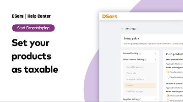 Start Dropshipping - Set your products as taxable - DSers