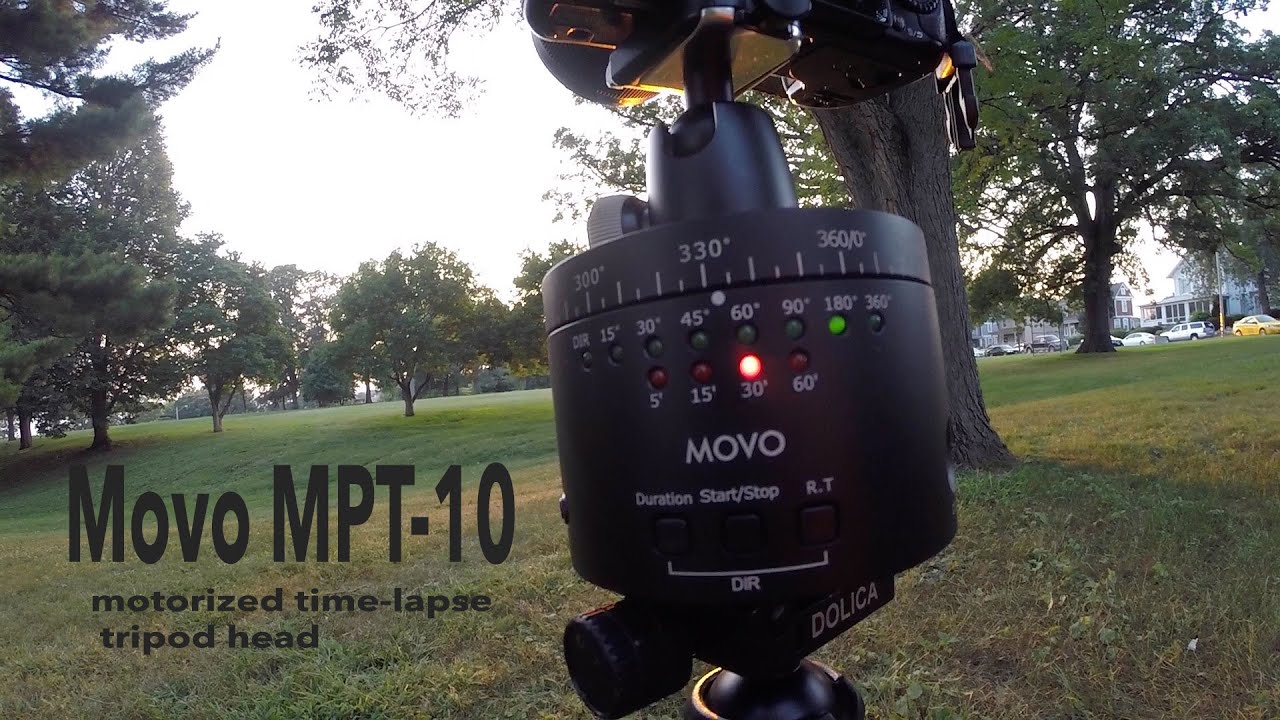 Motorized Panaromic Time Lapse Tripod Head Movo Mtp 10 Youtube