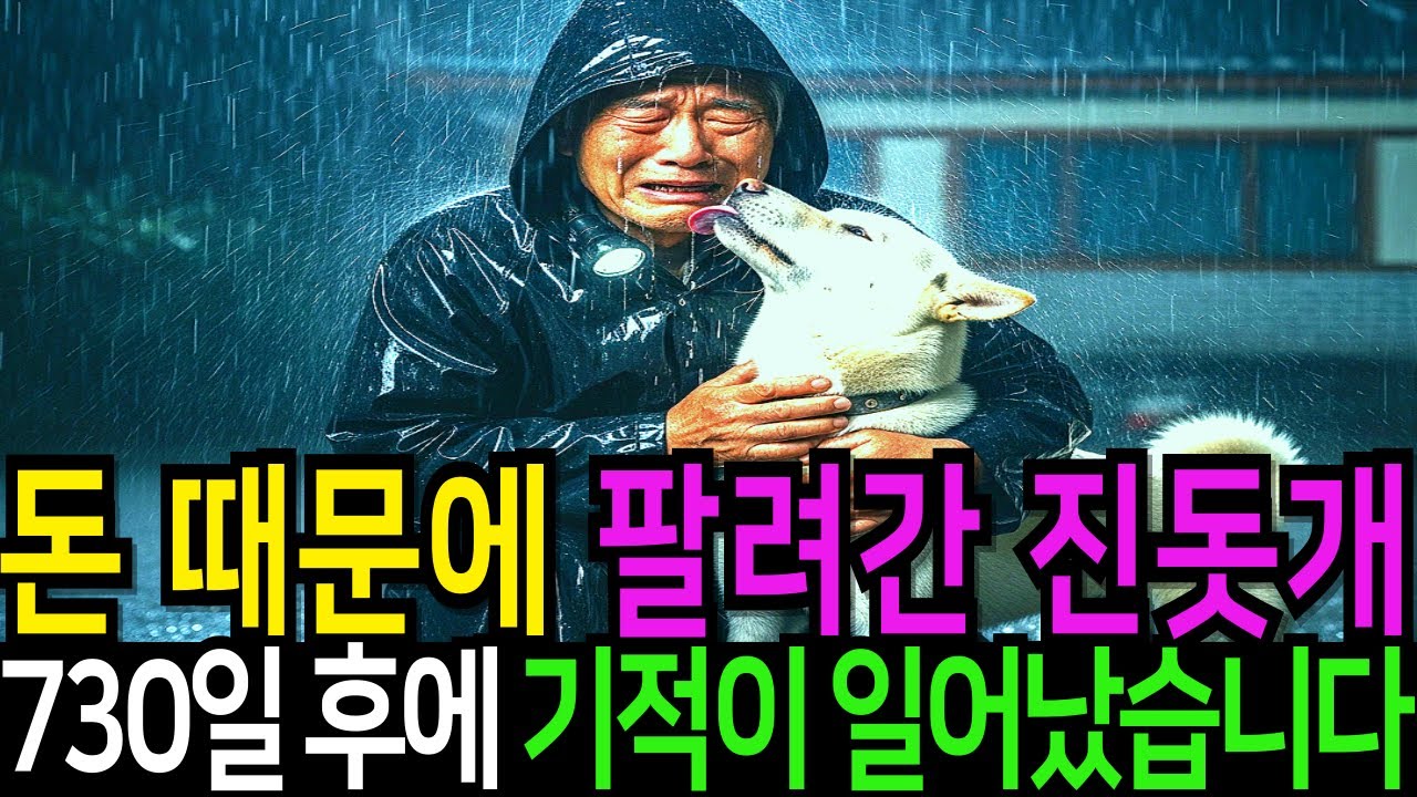 돈 때문에 팔려간 진돗개, 730일 후에 기적이 일어났습니다!