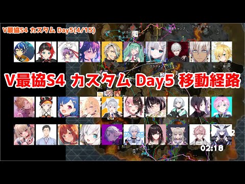 【Apex】#V最協S4 カスタム Day5移動経路