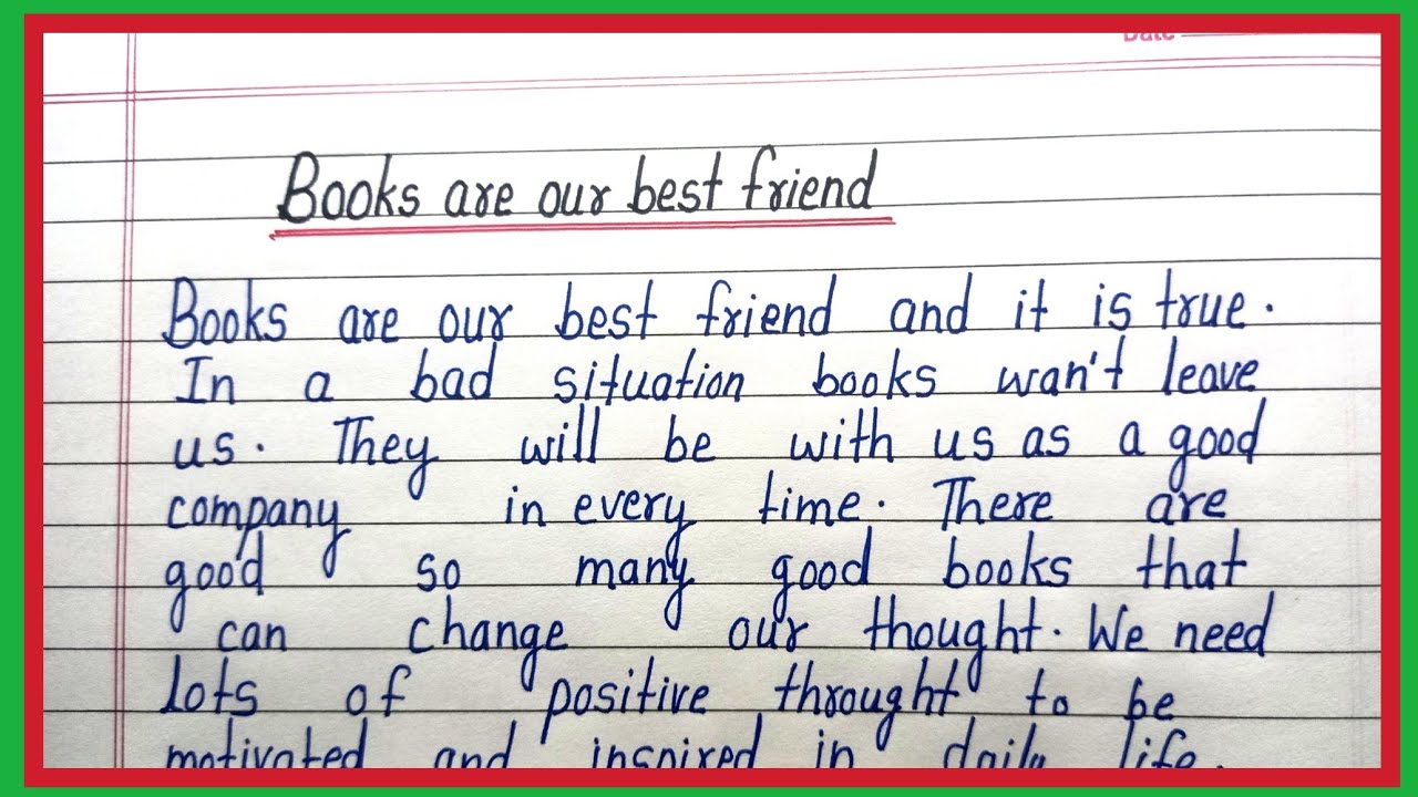 essay on books are our best friends for class 4