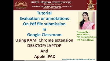 Using KAMI chrome extension in Apple IPADS  for annotation/evaluation of PDF files