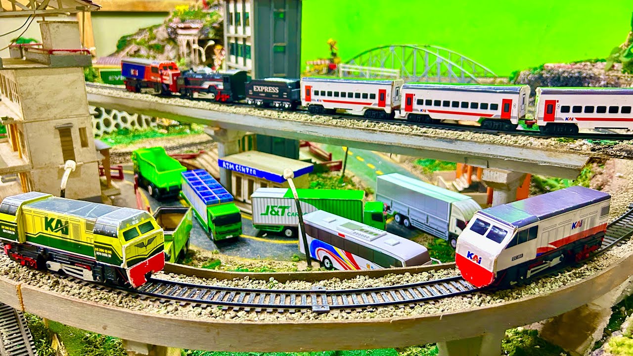 Mencari Mainnan Dan Review Kereta Api, Waw Ada Kereta Api Lokomotif Reil King Gerbong, Ekonomi, KRL,
