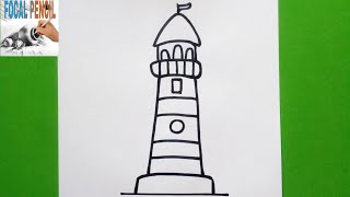 How To Draw A Lighthouse - Easy Drawing step by step