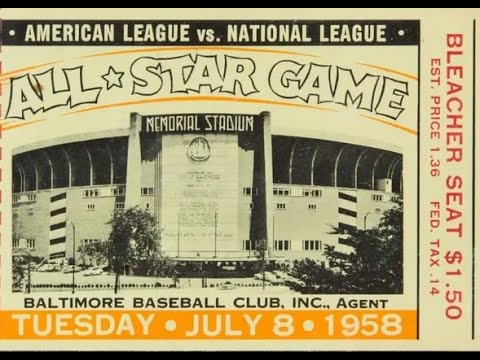 1958 MLB ALL STAR GAME film 7/8/58 Memorial Stadium Baltimore 🎥