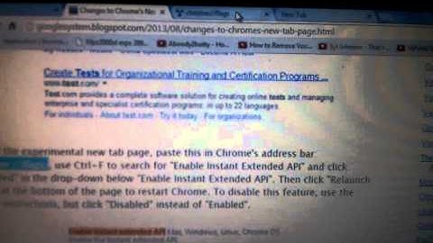 how to change Google Chrome new tab page back to original
