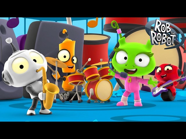 Newest Rocket Band in Town!😎 | Rob the Robot & Friends - Funny