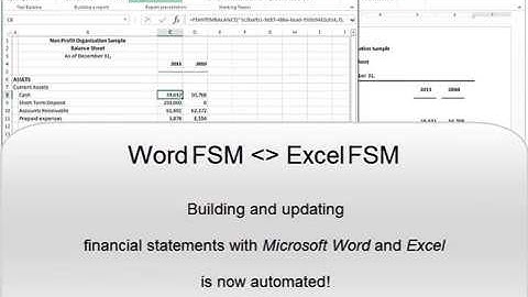 Word FSM - Copying Financial Statements to Excel FSM