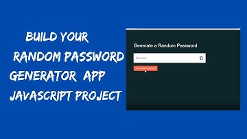 JavaScript Project for Beginners | Random Password Generator App in JavaScript in Hindi