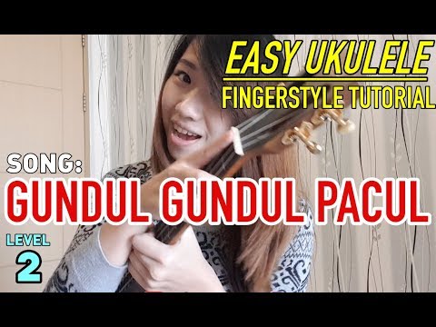 Easy Fingerstyle Lv 2 Gundul Gundul Pacul Ukulele Tutorial Youtube