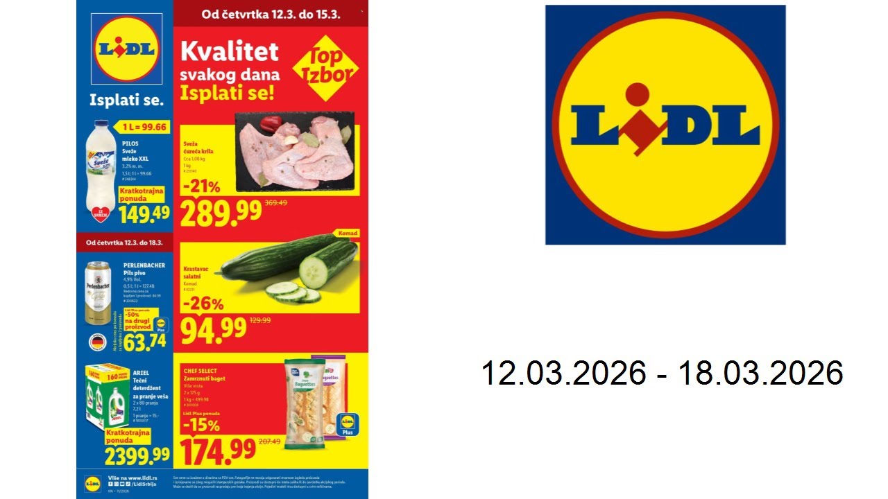 Lidl katalog - Pogledajte naše ponude - 12.03.-18.03.2026