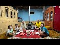Cooking Desi Beef In Traditional Stone Pot And Eating With Boiled Rice