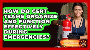 How Do CERT Teams Organize And Function Effectively During Emergencies? - Inside the Firehouse