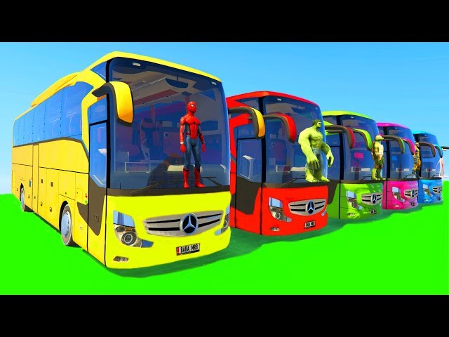 Color Big Bus Fun Gameplay with Songs class=