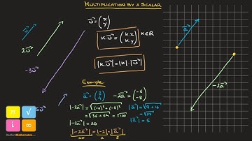 Multiplying a Vector by a Scalar - Formula & Graphical Meaning - Stretching Vectors